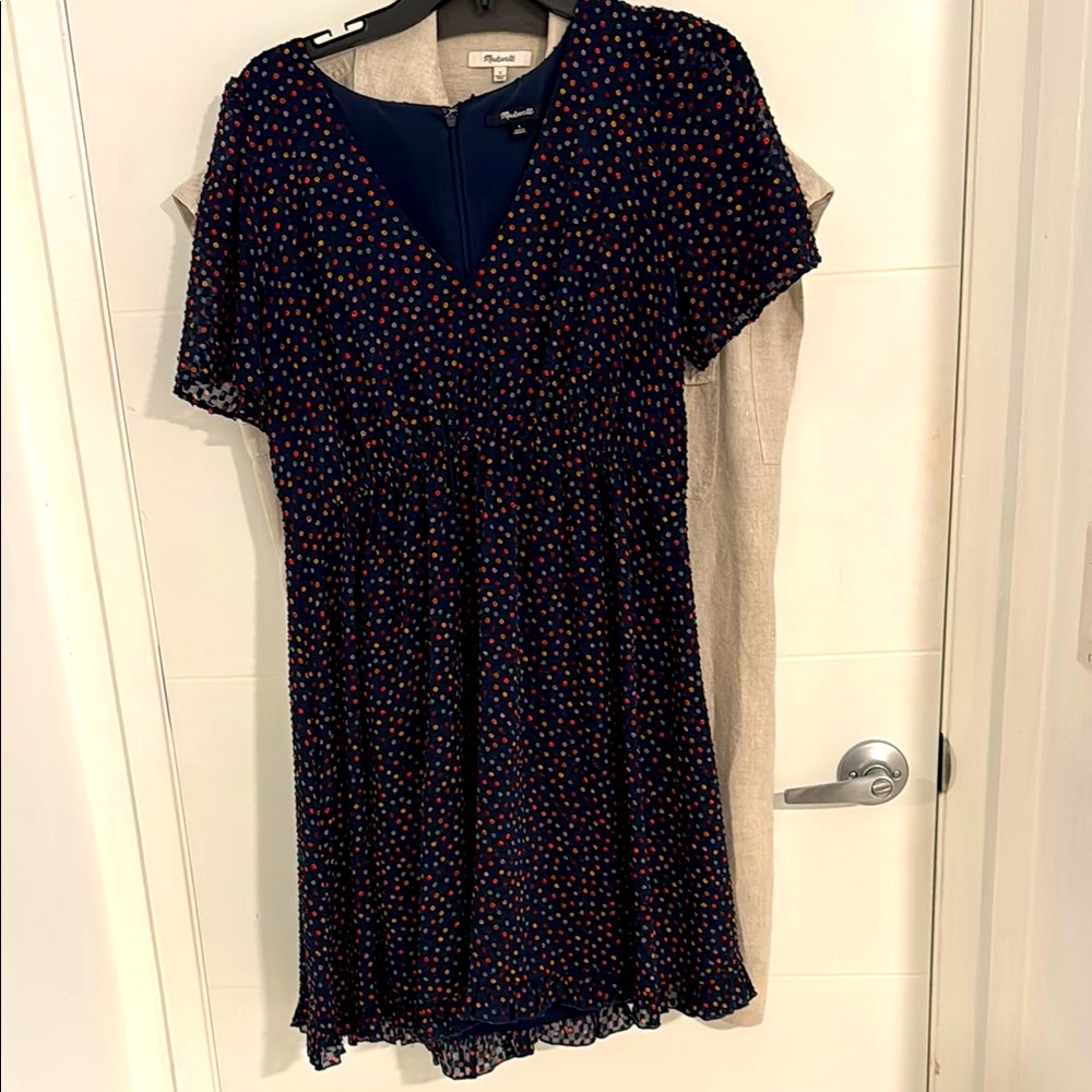 Madewell Blue Polka Dot confetti Dress